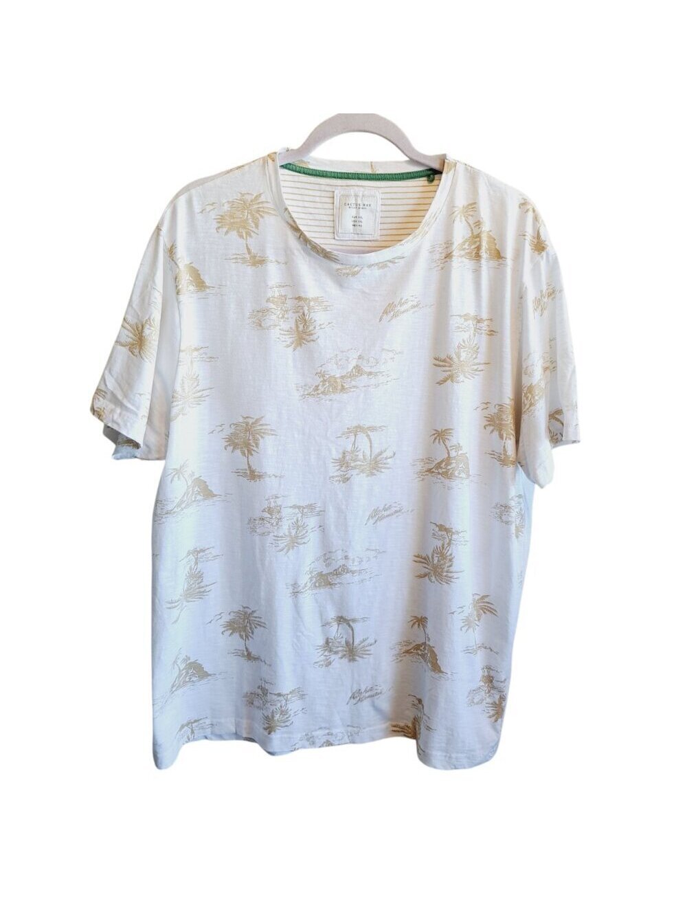 Cactus Man Ricky Singh Tropical Hawaii Aloha Hula Girl Palm Trees Baggy Size XXL